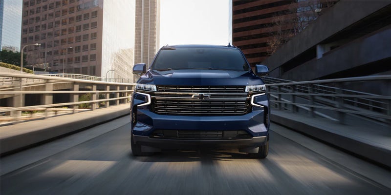 2023 Chevrolet Tahoe Driving on a Bridge